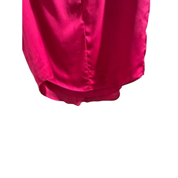 🍒 2/$20 🍒 Womens Sleeveless Blouse M Fuchsia Polyester Blend - Picture 2 of 8